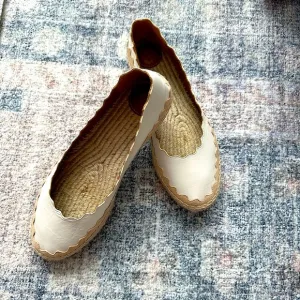 Chloe Cream Espadrilles with Jute Sole and Canvas Upper