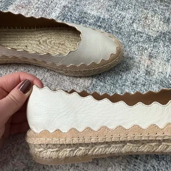 Chloe Cream Espadrilles with Jute Sole and Canvas Upper