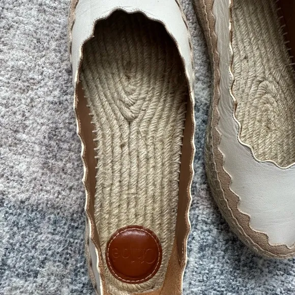 Chloe Cream Espadrilles with Jute Sole and Canvas Upper