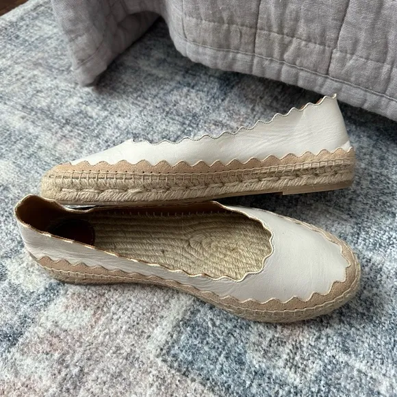 Chloe Cream Espadrilles with Jute Sole and Canvas Upper