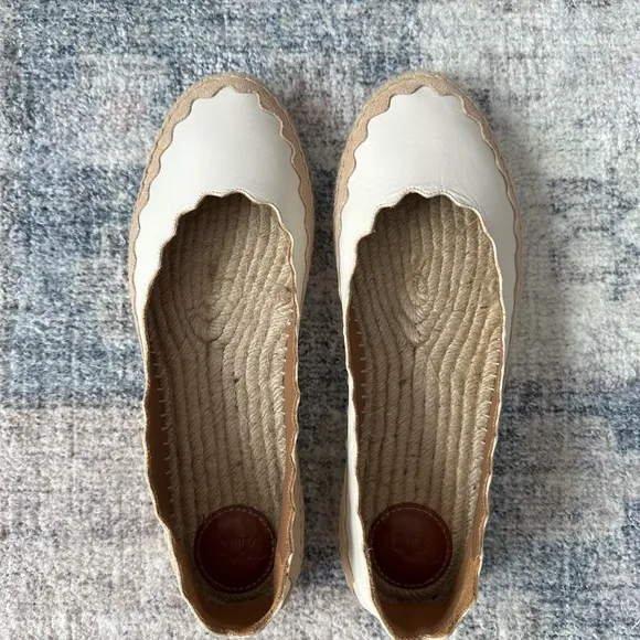 Chloe Cream Espadrilles with Jute Sole and Canvas Upper