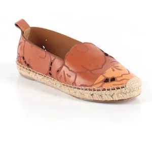 Chloe Espadrille Flats Women's Luxury Leather Floral Slip On Boho size EU 36