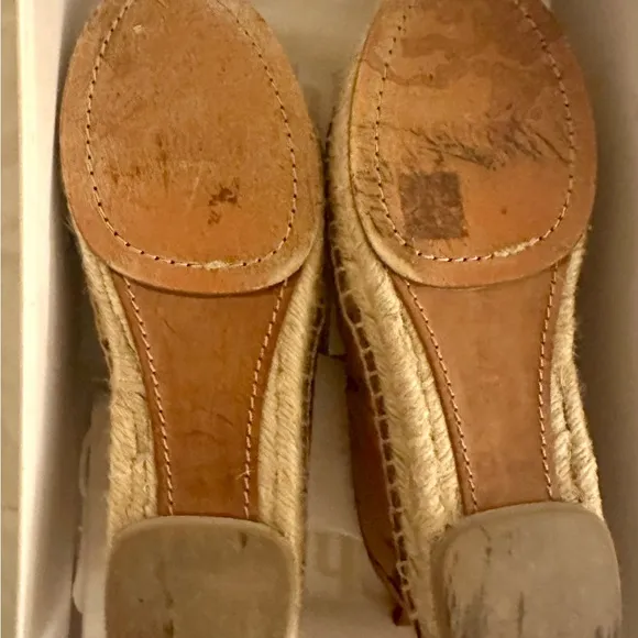 Chloe Espadrille Flats Women's Luxury Leather Floral Slip On Boho size EU 36