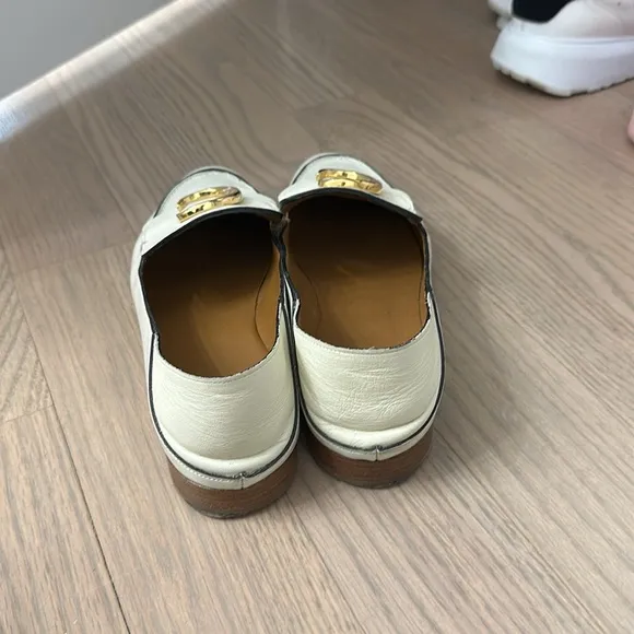 Chloe White Leather Loafers size 40