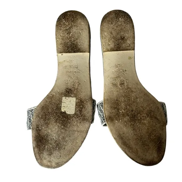 CHRISTIAN DIOR SLIDES SANDALS LIGHT BLUE LOGO FLATS