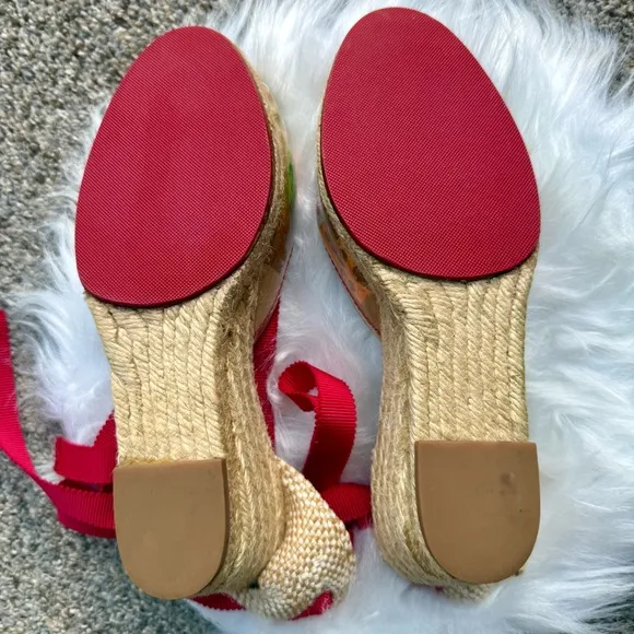 Christian Louboutin Stylish Espadrille Wedges Size 38.5