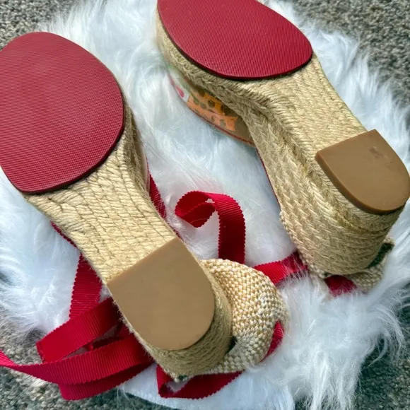 Christian Louboutin Stylish Espadrille Wedges Size 38.5