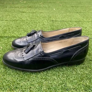 Church's Handmade Leather Wingtip Tassel Loafers Made in Italy