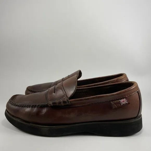 Church’s Loafers Slip On Mocs UK Size 8.5, US Size 9.5 Brown Leather Vibram Sole