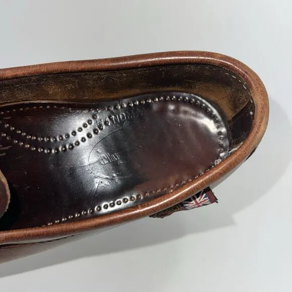 Church’s Loafers Slip On Mocs UK Size 8.5, US Size 9.5 Brown Leather Vibram Sole