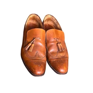 Church's Tassel Loafers Wingtip Dress Shoes Custom Grade Leather Brown Size 10 F