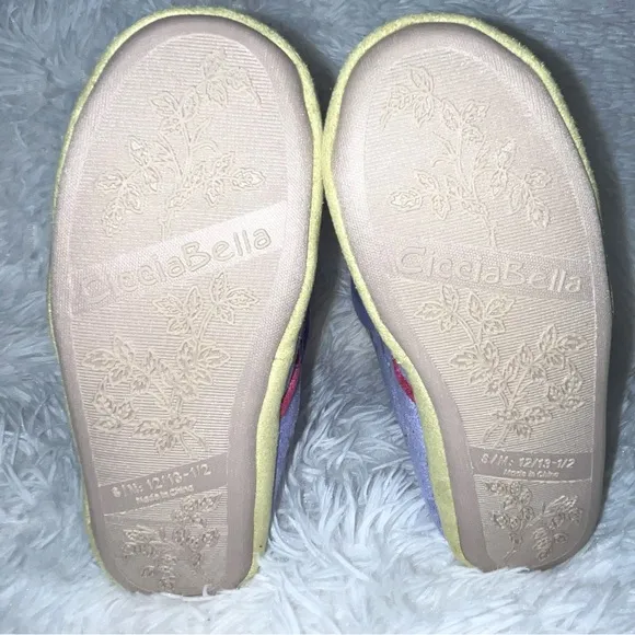 CICCIABELLA Cowgirl Riders Lilac Lass Girls Sherpa Slipper Boots S/M NWT RARE