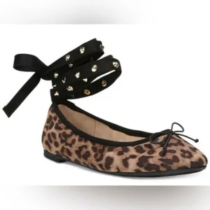 CIRCUS by Sam Edelman Celyn - Studded Ballerina Lace Up Flats - Size 7.5
