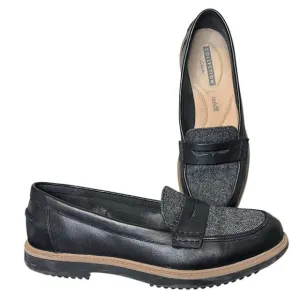 CLARKS COLLECTION Raisie Eletta Leather Penny Loafers Flats Size 8