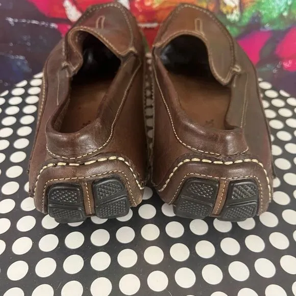 Clarks England Leather Driving Loafers Moccasin Mens 9.5 M Mansell Casual #87706