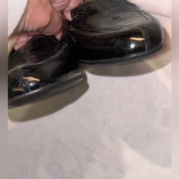 Clarks Everyday Croc EmbossedPatent Leather Loafers, NEW, Size 7.5