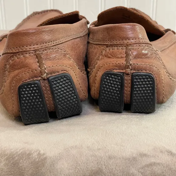 CLARKS Hamilton Leather Camel Color Ortholite Loafers - Men’s Size 9.5 M