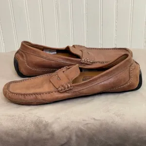 CLARKS Hamilton Leather Camel Color Ortholite Loafers - Men’s Size 9.5 M