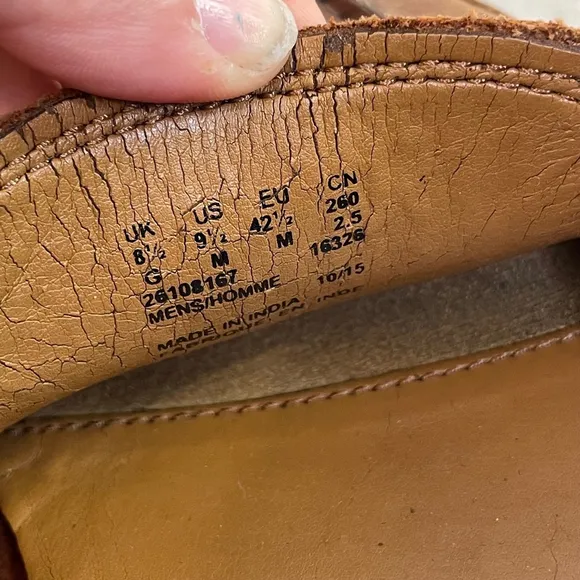 CLARKS Hamilton Leather Camel Color Ortholite Loafers - Men’s Size 9.5 M