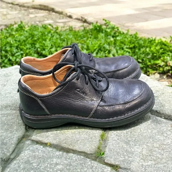 Clarks Men's Black Leather Nature 5 Loafers