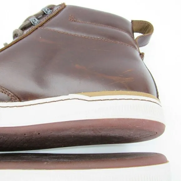 Clarks Men’s Brown Leather Chukka Boots 1825 Sz‎ 11.5 Ankle Oxford Sherpa Lined