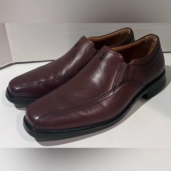 Clarks Men’s Unsheridan Brown Leather Casual Dress‎ Loafers Shoes Size 10.5