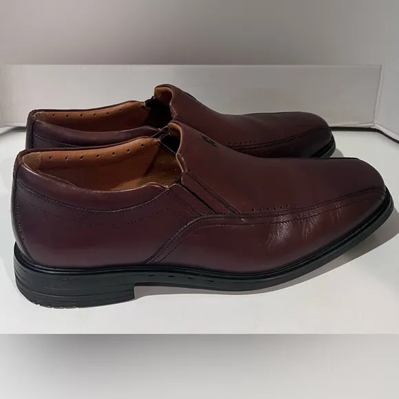 Clarks Men’s Unsheridan Brown Leather Casual Dress‎ Loafers Shoes Size 10.5