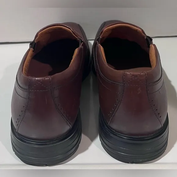 Clarks Men’s Unsheridan Brown Leather Casual Dress‎ Loafers Shoes Size 10.5