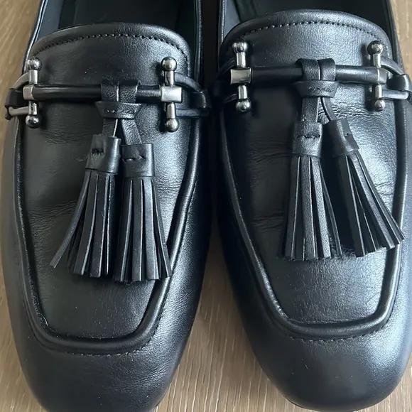 Clark’s Pure 2 Tassel Loafer Black Leather size 8.5