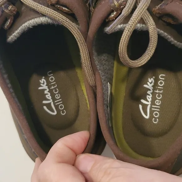 Clarks Wellman Moc Brown Leather Lace-Up Round Toe Loafers Shoes Size 10M NWOT'S