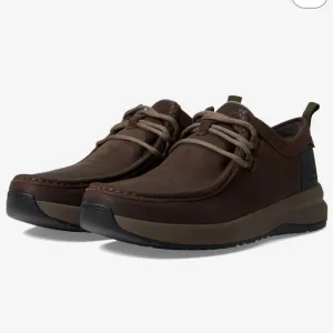 Clarks Wellman Moc Brown Leather Lace-Up Round Toe Loafers Shoes Size 10M NWOT'S