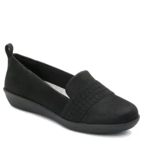 Clarks Womens Ayla Sloane Black Cloudsteppers Slip On Comfort Flats NEW size 7 W