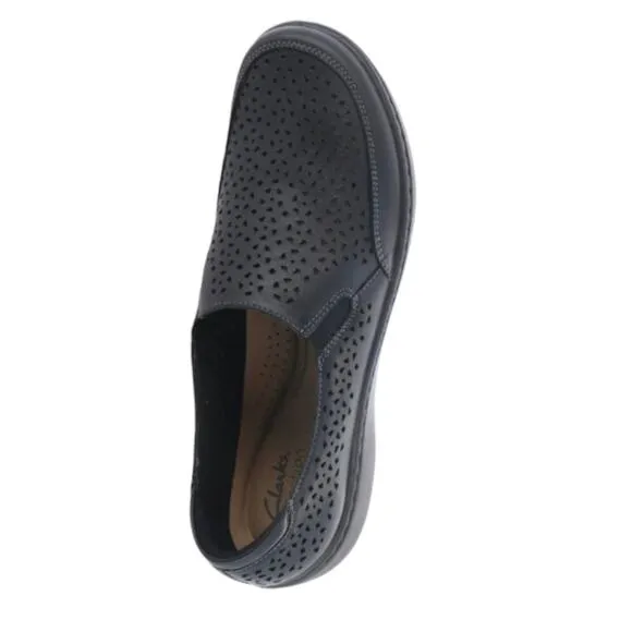 Clarks Women's Collection Cora Sky Flats Black Size 10 W