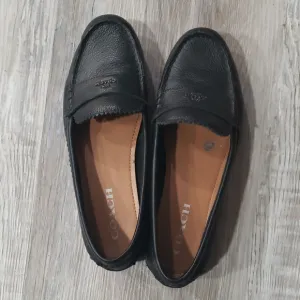Coach Black Leather Loafers Size 8