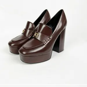 Coach Brown Leather 10 Platform Pump