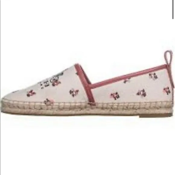 COACH Floral Bloom Espadrille Flats Size 8 NWT