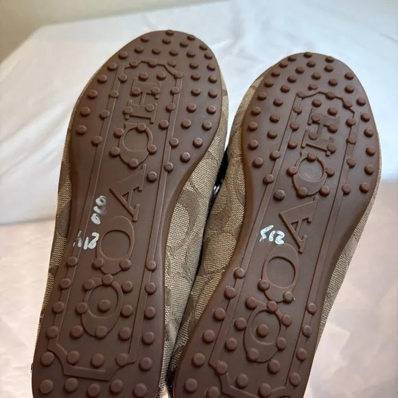 Coach Fortunata Patent Leather Signature Loafers