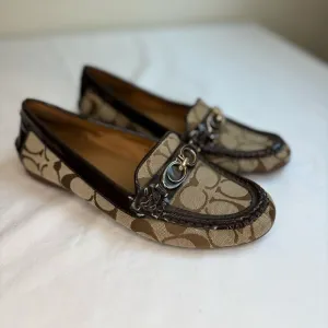 Coach Fortunata Patent Leather Signature Loafers