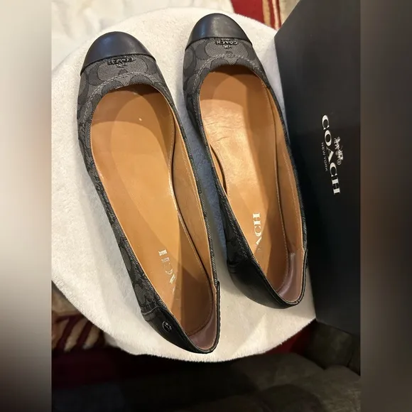 Coach Jimla Black-Smoke/B 5304-9277007 Women's Ballet Flats Size 9M