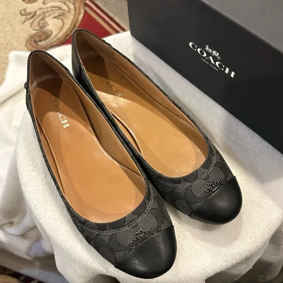 Coach Jimla Black-Smoke/B 5304-9277007 Women's Ballet Flats Size 9M