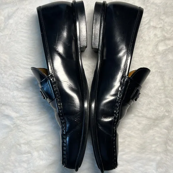 COACH Joseph Black Patent Leather Loafer Square Toe Dressy Italy Preppy Classy 9