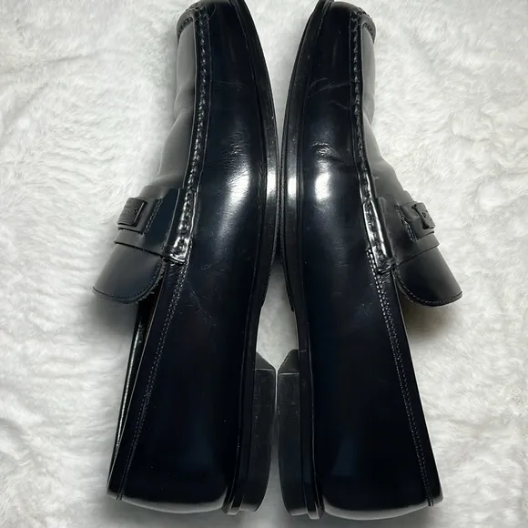 COACH Joseph Black Patent Leather Loafer Square Toe Dressy Italy Preppy Classy 9