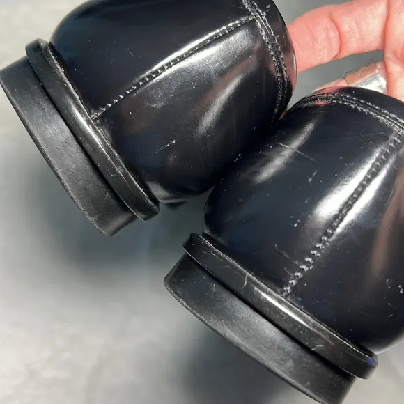 COACH Joseph Black Patent Leather Loafer Square Toe Dressy Italy Preppy Classy 9