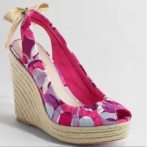 COACH Maritza Espadrille Platform Sandal Wedges Size 8