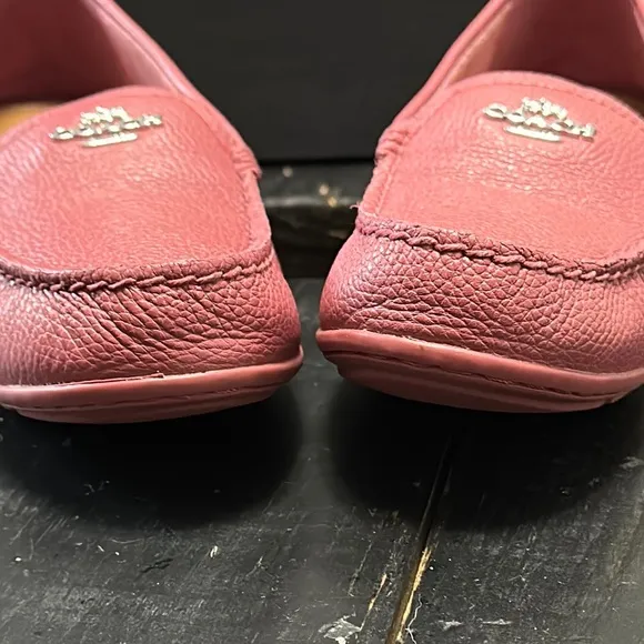 Coach Mary Lock Up Pebble Grain Leather - Rouge