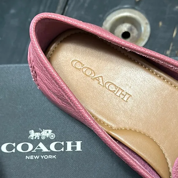 Coach Mary Lock Up Pebble Grain Leather - Rouge