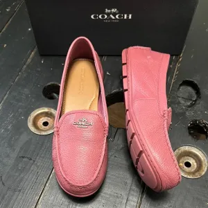 Coach Mary Lock Up Pebble Grain Leather - Rouge
