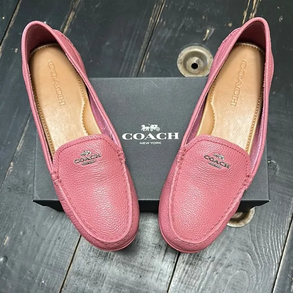 Coach Mary Lock Up Pebble Grain Leather - Rouge