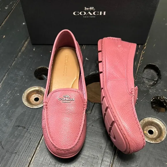 Coach Mary Lock Up Pebble Grain Leather - Rouge
