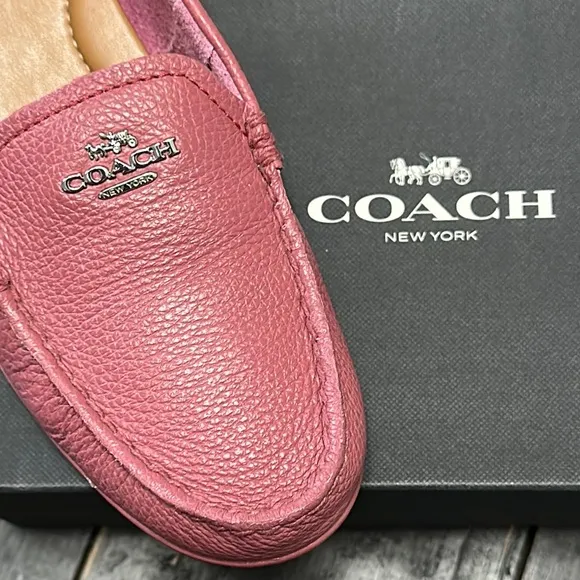 Coach Mary Lock Up Pebble Grain Leather - Rouge
